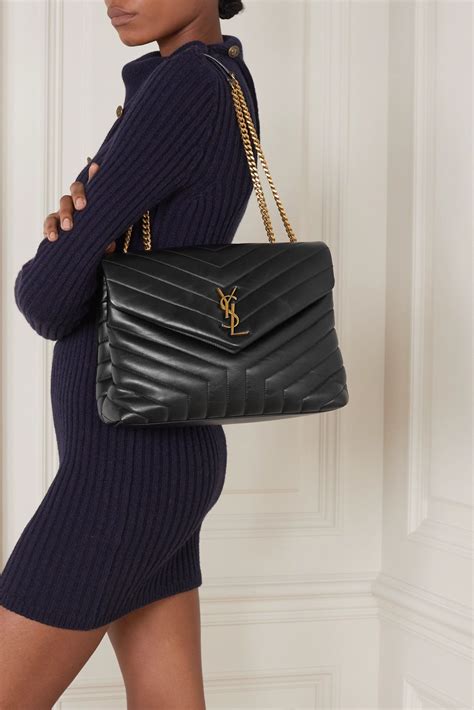 borsa loulou monogram ysl|SAINT LAURENT Loulou small quilted leather shoulder bag.